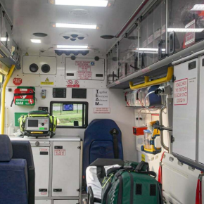 Interior of a CRMS event ambulance